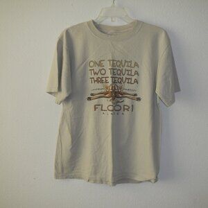 Vintage Tshirt One Tequila Two Tequila Three Tequila Floor Drunk Moose Alaska M